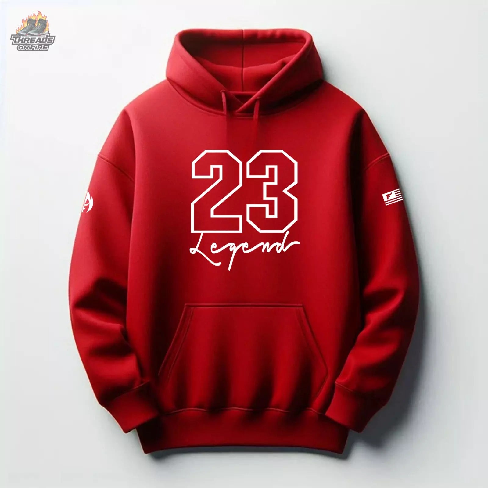 Men's Fire Red Hoodie Joggers Tracksuit Sweatsuit To Match Air Jordan Retro 5 OG