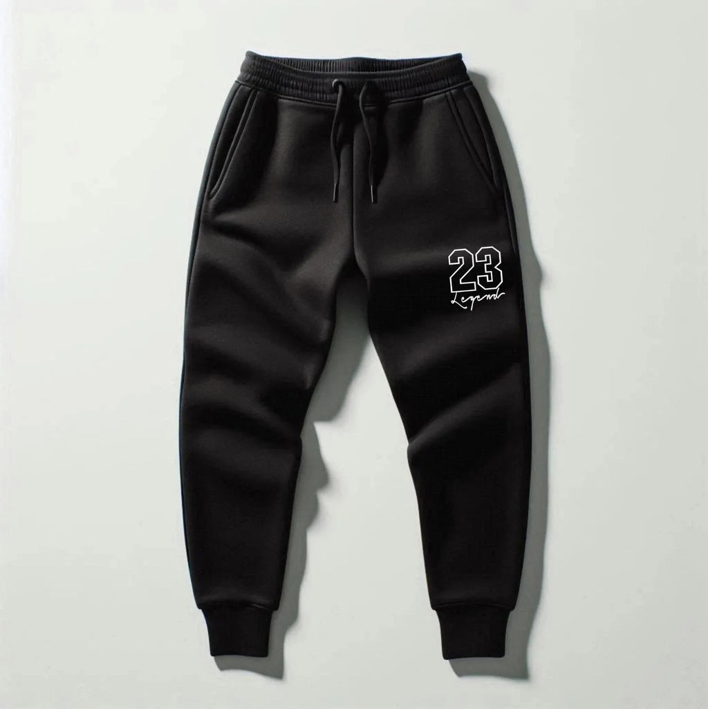 Black White Tracksuit 23 Legend Hoodie Joggers Set Match Jordan 4 White Thunder