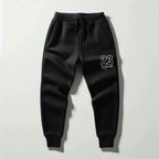 Black White Tracksuit 23 Legend Hoodie Joggers Set Match Jordan 4 White Thunder