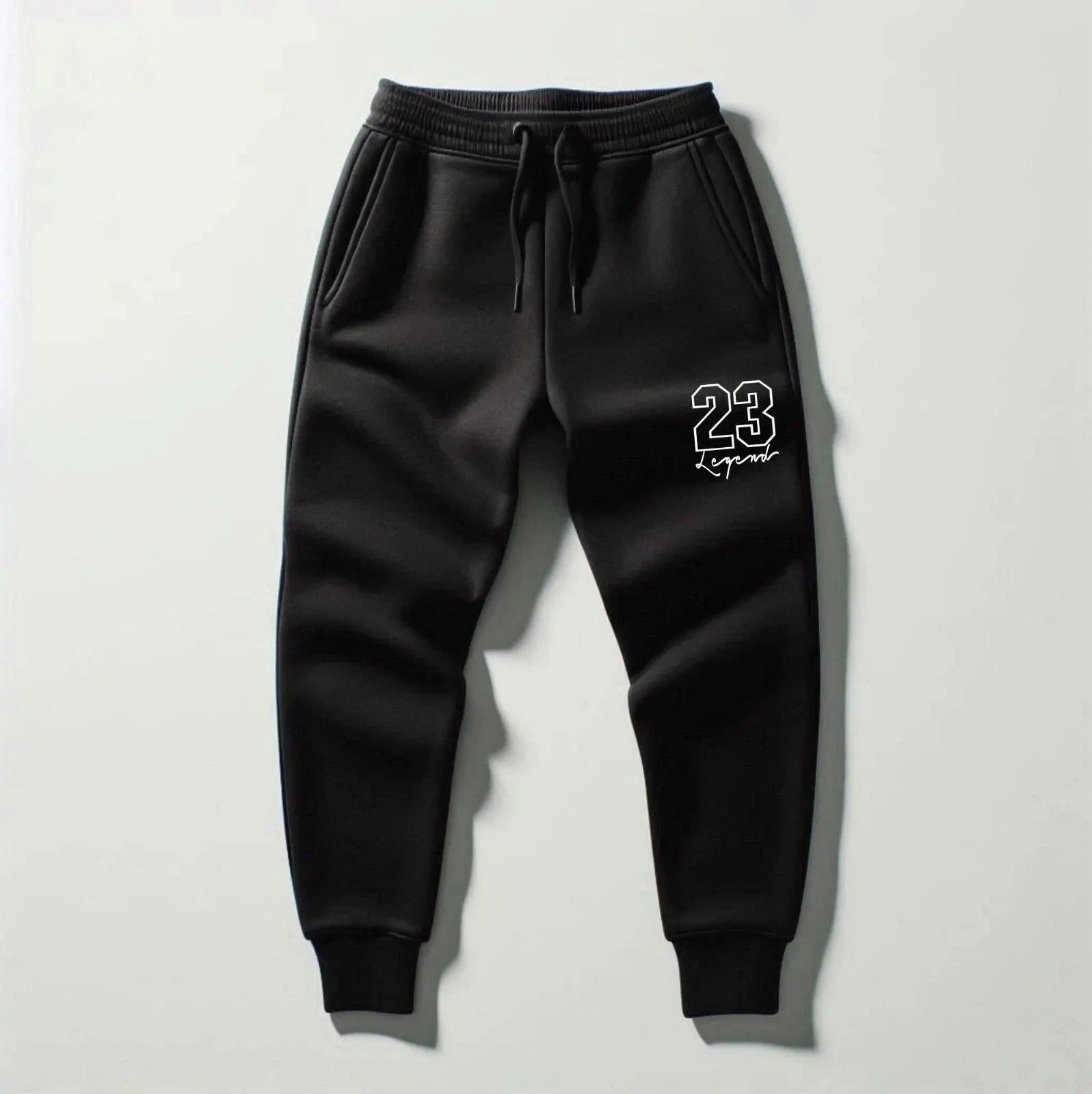 Black White Tracksuit 23 Legend Hoodie Joggers Set Match Jordan 4 White Thunder